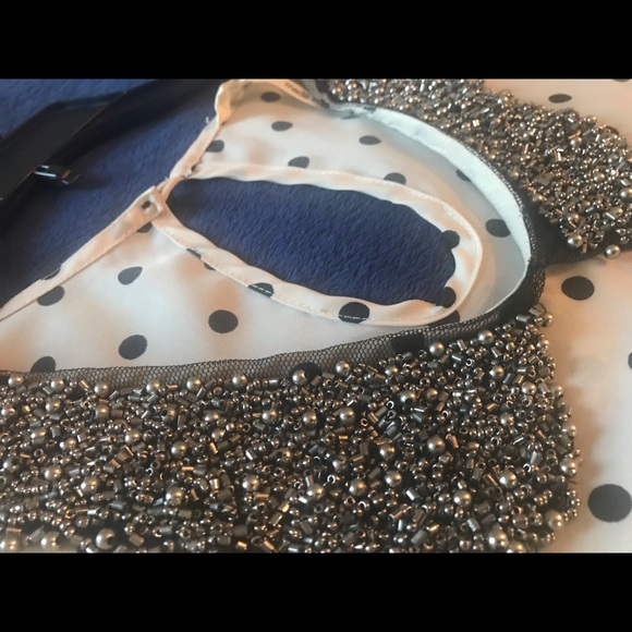 Women’s beaded polka dot blouse Kirra brand - Picture 4 of 7